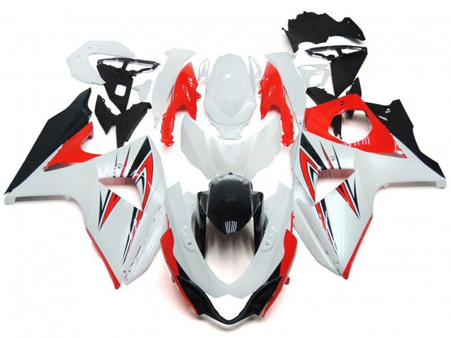 Lojas Carenagem Moto Suzuki GSXR 1000 2009-2016 - Branco Vermelho Preto