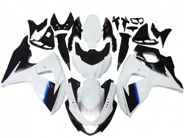Lojas Kits Carenagem Moto Suzuki GSXR 1000 2009-2016 - Branco Azul Preto