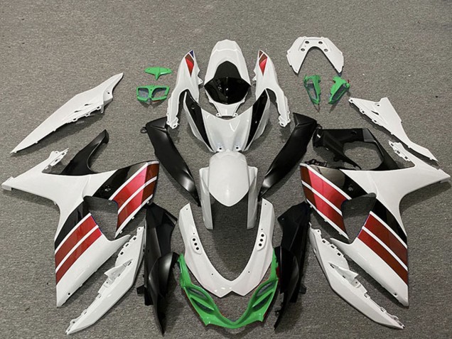 Lojas Carenagens Moto Suzuki GSXR 1000 2009-2016 - Branco Vermelho Verde Preto