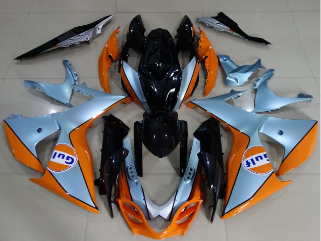 Lojas Carenagens Moto Suzuki GSXR 1000 2009-2016 - Azul Claro Laranja Preto Gulf