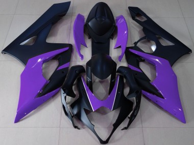 Lojas Carenagens Moto Suzuki GSXR 1000 2005-2006 - Preto Fosco Roxo