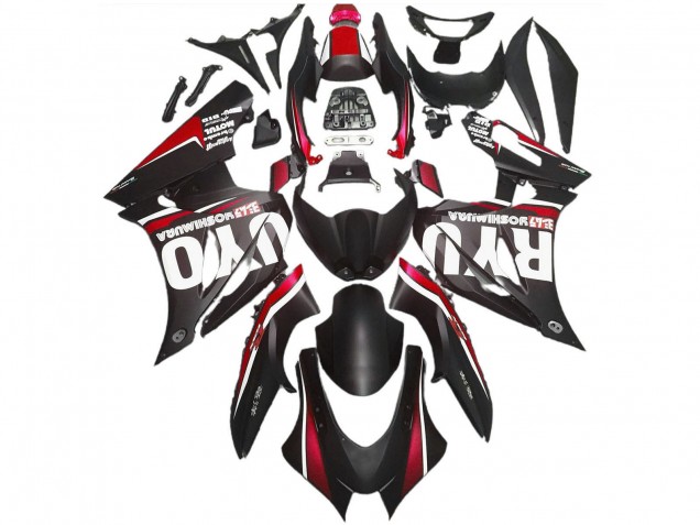 Lojas Kit Carenagens Moto Suzuki GSXR 1000 2017-2024 - Preto Fosco Vermelho