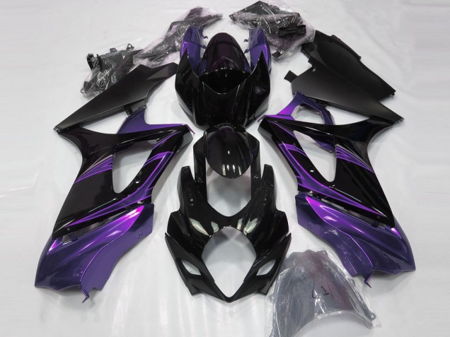 Lojas Carenagens Moto Suzuki GSXR 1000 2007-2008 - Preto Brilhante Roxo