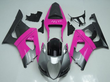Lojas Carenagens Moto Suzuki GSXR 1000 2003-2004 - Rosa Prata Preto