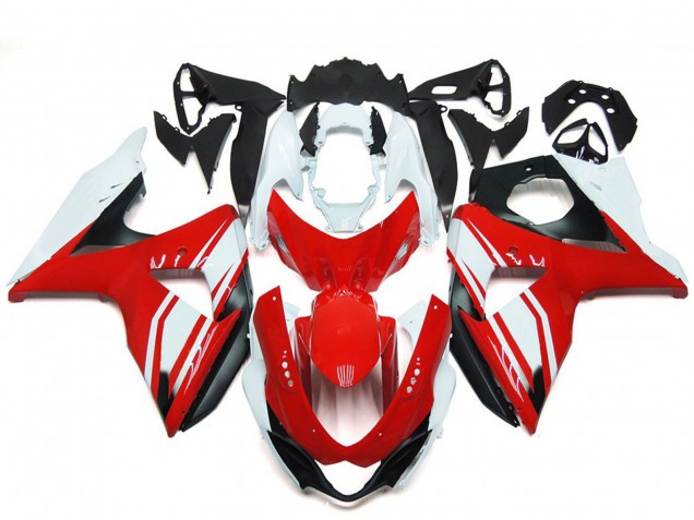 Lojas Carenagens Moto Suzuki GSXR 1000 2009-2016 - Branco Vermelho Preto