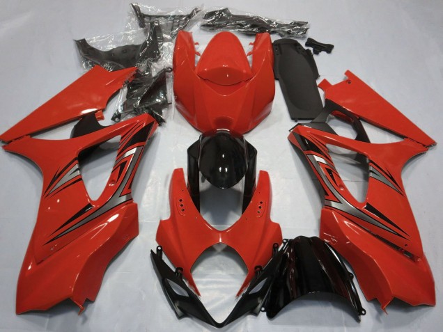 Lojas Carenagens Moto Suzuki GSXR 1000 2007-2008 - Vermelho Preto Brilhante OEM Estilo