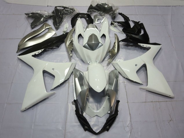 Lojas Carenagens Moto Suzuki GSXR 1000 2009-2016 - Branco Prata