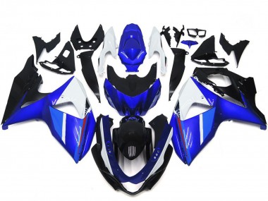 Lojas Carenagens Moto Suzuki GSXR 1000 2009-2016 - Branco Azul Preto