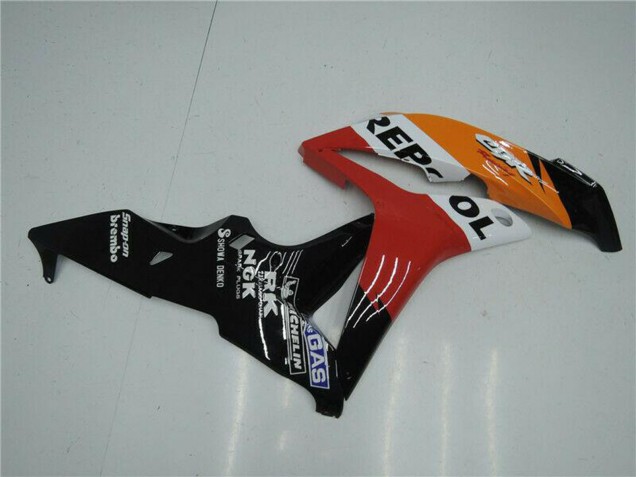 Lojas Carenagem Moto Honda CBR600RR 2007-2008 - Laranja Branco Vermelho Preto Brilhante Repsol