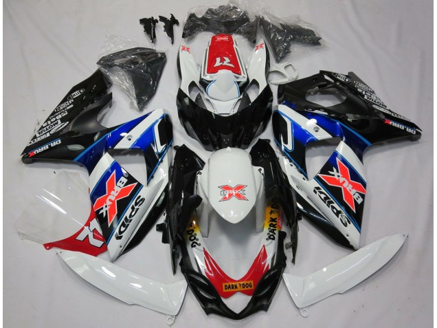 Lojas Carenagens Moto Suzuki GSXR 1000 2009-2016 - Branco Azul Vermelho Preto X