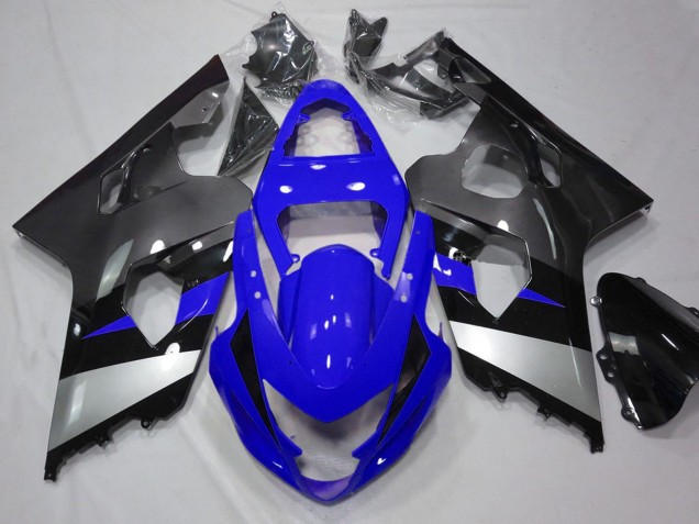 Lojas Carenagens Moto Suzuki GSXR 600 / GSXR 750 2004-2005 - Azul Prata Cinzento Preto