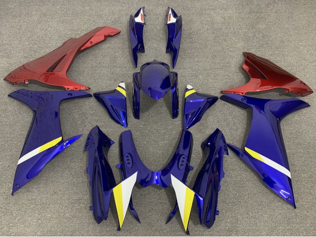 Lojas Carenagens Moto Suzuki GSXR 600 / GSXR 750 2011-2024 - Azul Vermelho Lowers