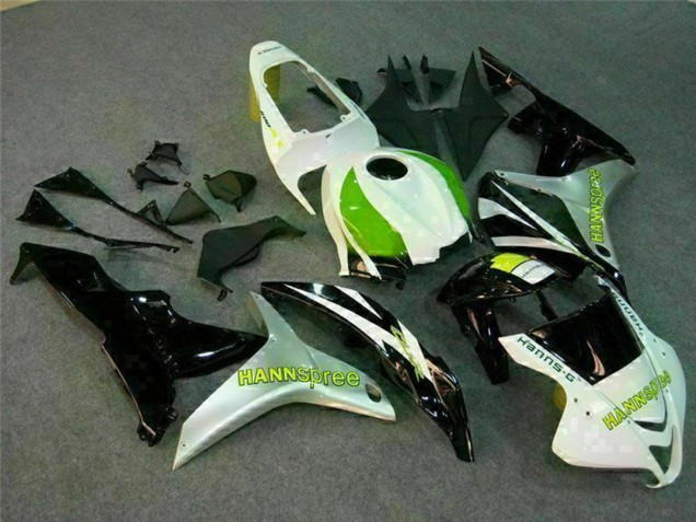 Lojas Carenagem Moto Honda CBR600RR 2007-2008 - Branco Verde Preto Brilhante Hannspree