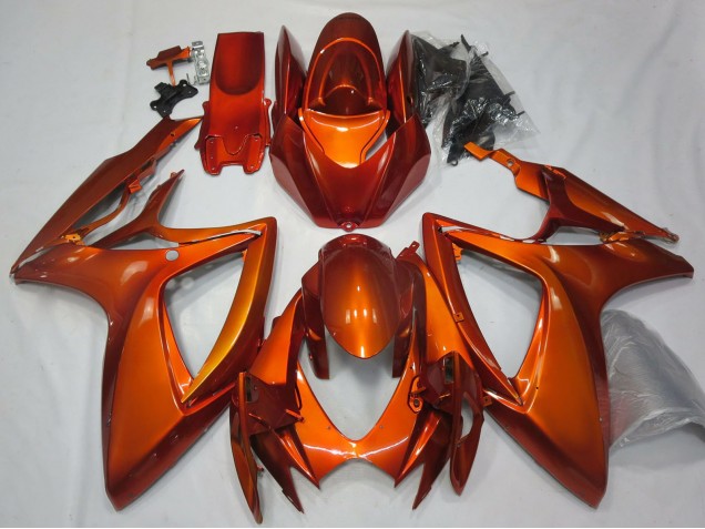 Lojas Carenagens Moto Suzuki GSXR 600 / GSXR 750 2006-2007 - Burnt Laranja