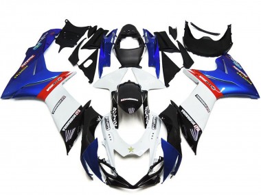 Lojas Kit Carenagens Moto Suzuki GSXR 600 / GSXR 750 2011-2024 - Azul Branco Vermelho