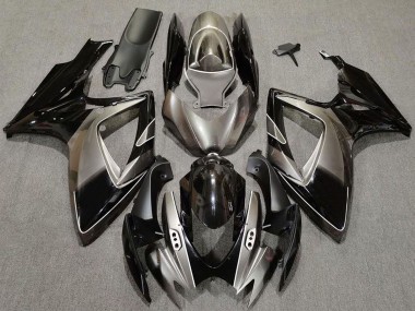 Lojas Carenagens Moto Suzuki GSXR 600 / GSXR 750 2006-2007 - Prata Escuro Preto Brilhante