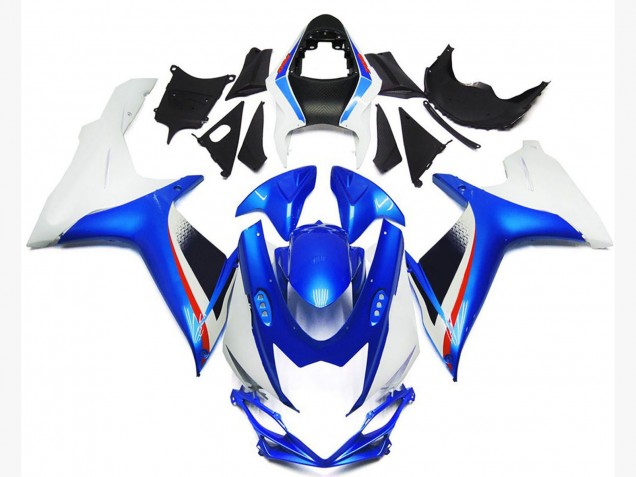 Lojas Carenagens Moto Suzuki GSXR 600 / GSXR 750 2011-2024 - Branco Azul Vermelho