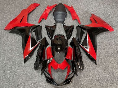 Lojas Kit Carenagens Moto Suzuki GSXR 600 / GSXR 750 2011-2024 - Vermelho Preto Brilhante