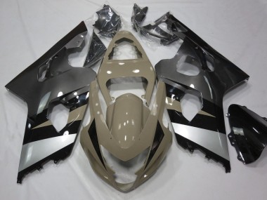 Lojas Carenagens Moto Suzuki GSXR 600 / GSXR 750 2004-2005 - Bronzeado do Deserto Prata Preto
