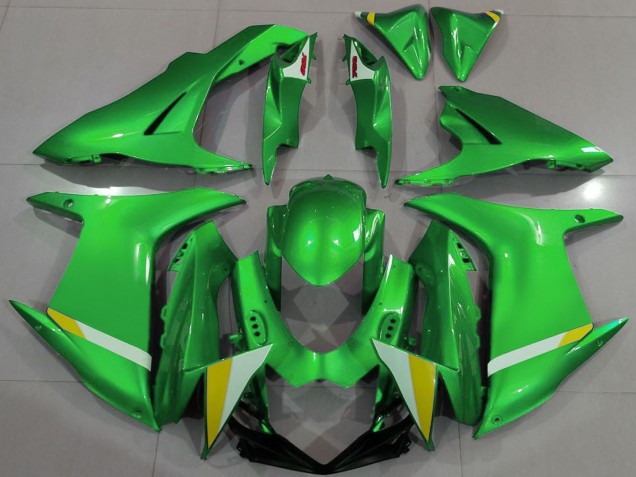 Lojas Carenagens Moto Suzuki GSXR 600 / GSXR 750 2011-2024 - Verde Branco Amarelo
