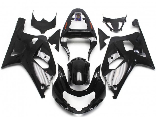 Lojas Carenagens Moto Suzuki GSXR 600 / GSXR 750 2001-2003 - Preto Brilhante Prata