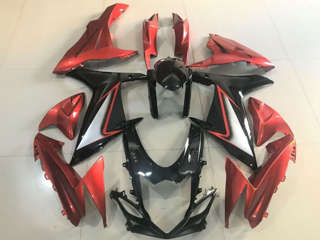 Lojas Carenagens Moto Suzuki GSXR 600 / GSXR 750 2011-2024 - Laranja Prata Preto Brilhante