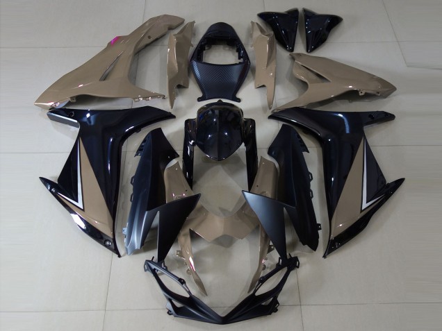 Lojas Carenagens Moto Suzuki GSXR 600 / GSXR 750 2011-2024 - Cinzento Preto Brilhante Preto Fosco