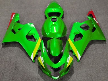 Lojas Carenagens Moto Suzuki GSXR 600 / GSXR 750 2004-2005 - Verde Amarelo Branco