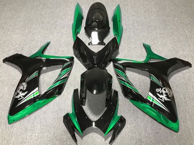 Lojas Carenagens Moto Suzuki GSXR 600 / GSXR 750 2006-2007 - Verde Preto Brilhante