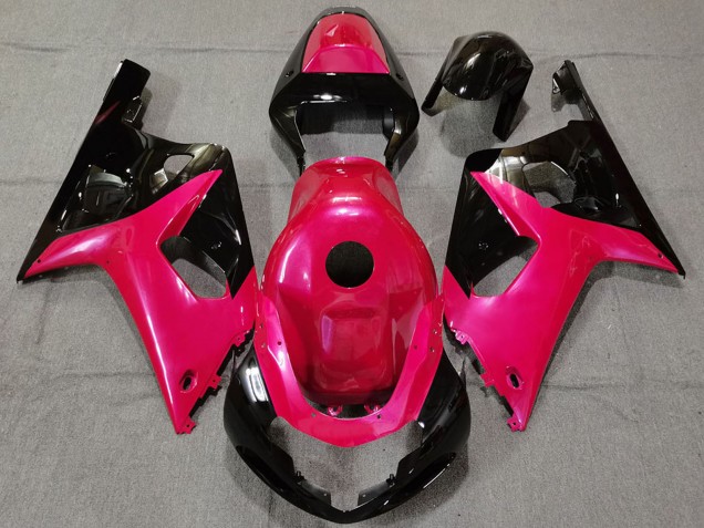 Lojas Carenagens Moto Suzuki GSXR 600 / GSXR 750 2001-2003 - Rosa Preto Brilhante