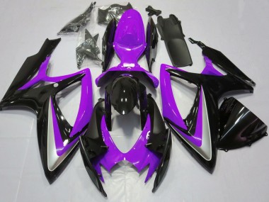 Lojas Carenagens Moto Suzuki GSXR 600 / GSXR 750 2006-2007 - Roxo Preto Brilhante