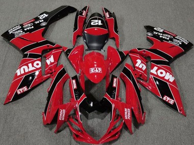 Lojas Carenagens Moto Suzuki GSXR 600 / GSXR 750 2011-2024 - Vermelho Preto Motul