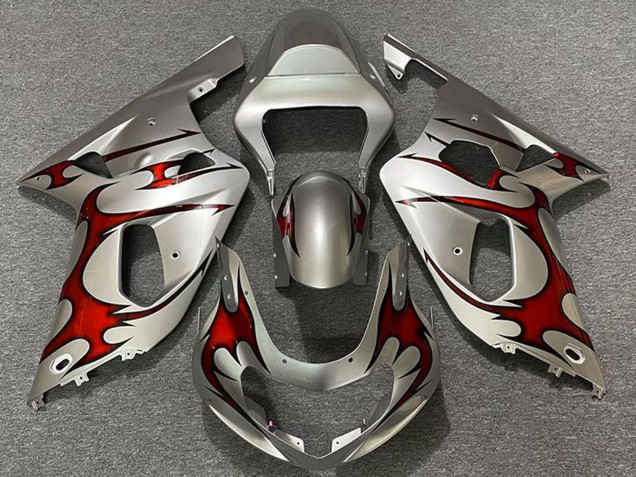 Lojas Carenagens Moto Suzuki GSXR 600 / GSXR 750 2001-2003 - Prata Vermelho