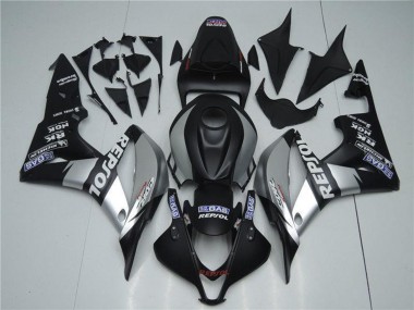 Lojas Carenagens Moto Honda CBR600RR 2007-2008 - Preto Fosco Prata Cinzento Repsol