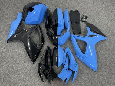 Lojas Carenagens Moto Suzuki GSXR 600 / GSXR 750 2006-2007 - Preto Brilhante Azul Divisão