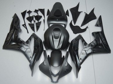 Lojas Carenagens Moto Honda CBR600RR 2007-2008 - Preto Fosco Graffiti