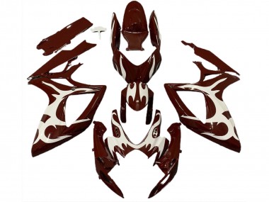 Lojas Carenagens Moto Suzuki GSXR 600 / GSXR 750 2006-2007 - Vermelho Castanho Branco