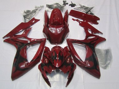 Lojas Carenagens Moto Suzuki GSXR 600 / GSXR 750 2006-2007 - Vermelho Castanho