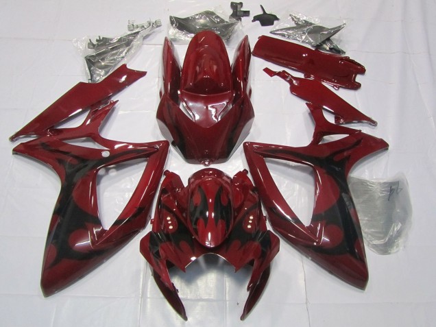 Lojas Carenagens Moto Suzuki GSXR 600 / GSXR 750 2006-2007 - Vermelho Castanho