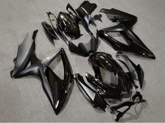 Lojas Carenagens Moto Suzuki GSXR 600 / GSXR 750 2008-2010 - Preto Brilhante Preto Fosco