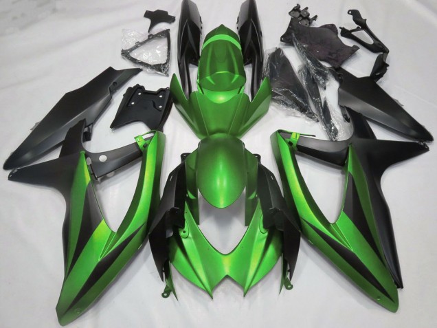 Lojas Carenagens Moto Suzuki GSXR 600 / GSXR 750 2008-2010 - Verde Preto Fosco