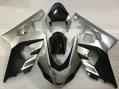 Lojas Carenagens Moto Suzuki GSXR 600 / GSXR 750 2004-2005 - Prata Preto