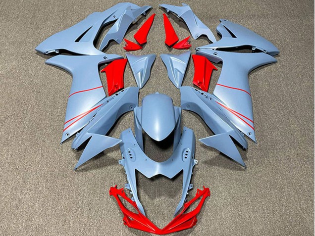 Lojas Carenagens Moto Suzuki GSXR 600 / GSXR 750 2011-2024 - Azul Celeste Fosco Vermelho
