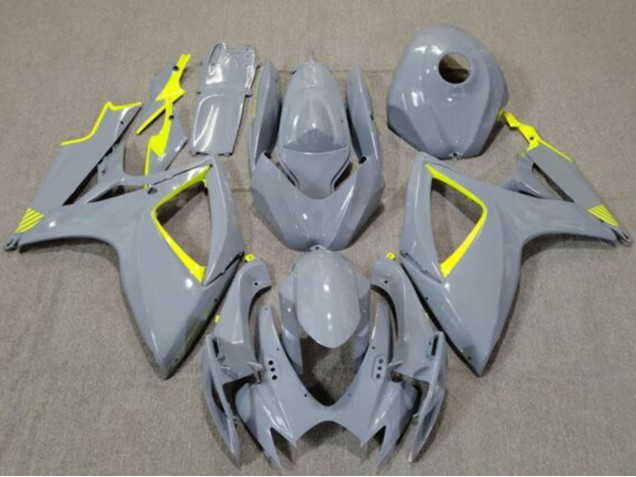 Lojas Carenagens Moto Suzuki GSXR 600 / GSXR 750 2006-2007 - Nardo Cinzento Alta Visibilidade Amarelo