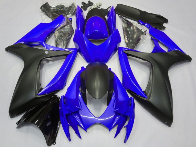 Lojas Carenagens Moto Suzuki GSXR 600 / GSXR 750 2006-2007 - Azul Preto Fosco