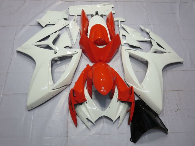 Lojas Carenagens Moto Suzuki GSXR 600 / GSXR 750 2006-2007 - Branco Vermelho