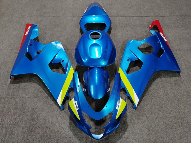 Lojas Carenagens Moto Suzuki GSXR 600 / GSXR 750 2004-2005 - Azul Amarelo Vermelho