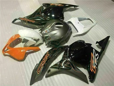 Lojas Carenagens Moto Honda CBR600RR 2009-2012 - Branco Laranja Preto Brilhante