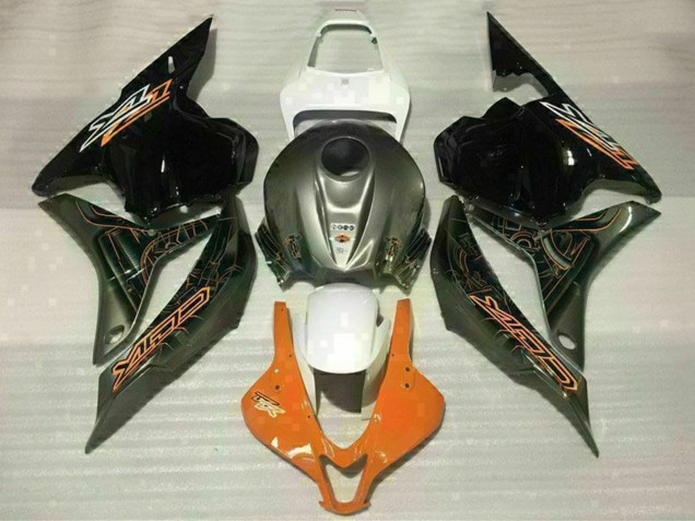 Lojas Carenagens Moto Honda CBR600RR 2009-2012 - Branco Laranja Preto Brilhante
