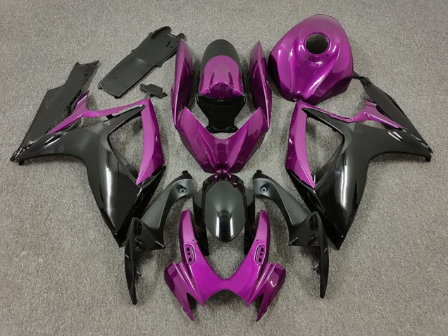 Lojas Carenagens Moto Suzuki GSXR 600 / GSXR 750 2006-2007 - Roxo Preto